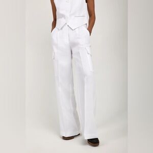 Chic Cream Wide-Leg Trousers